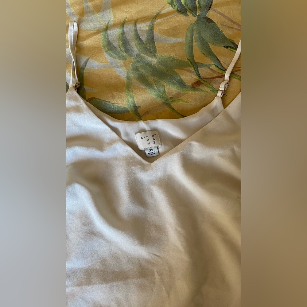 White spaghetti strap top